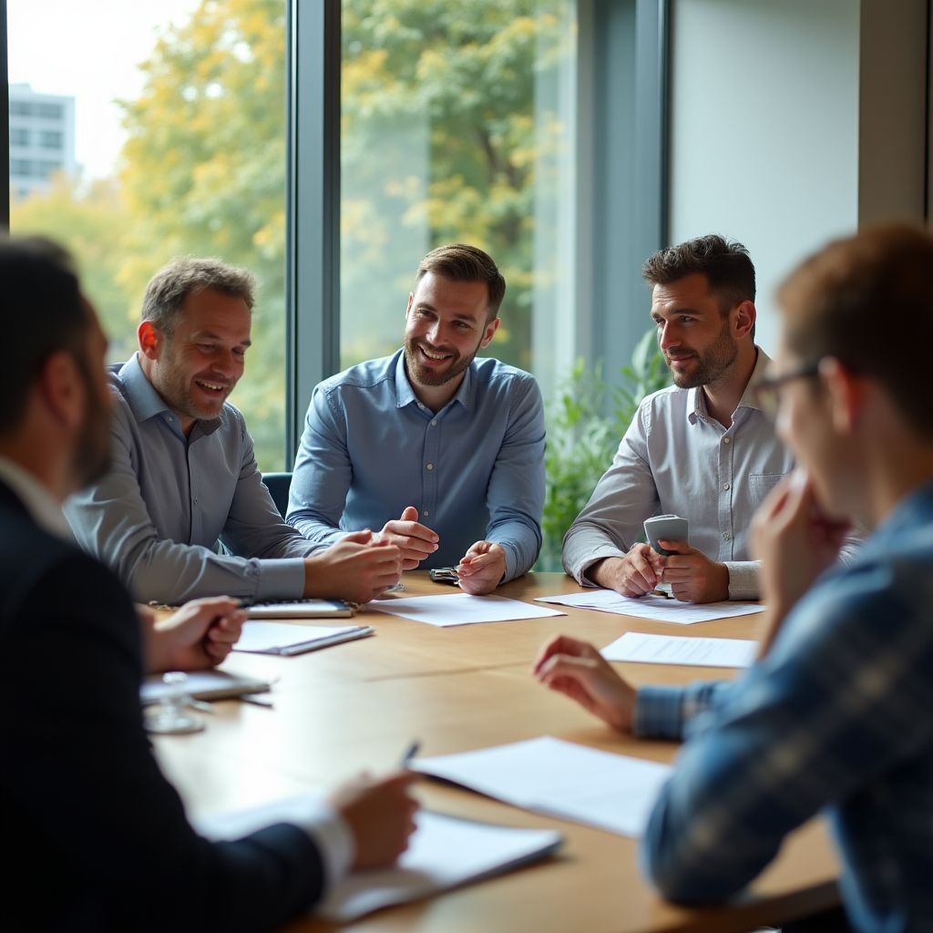 Equipo de GasolinaAhorro en reunión estratégica
