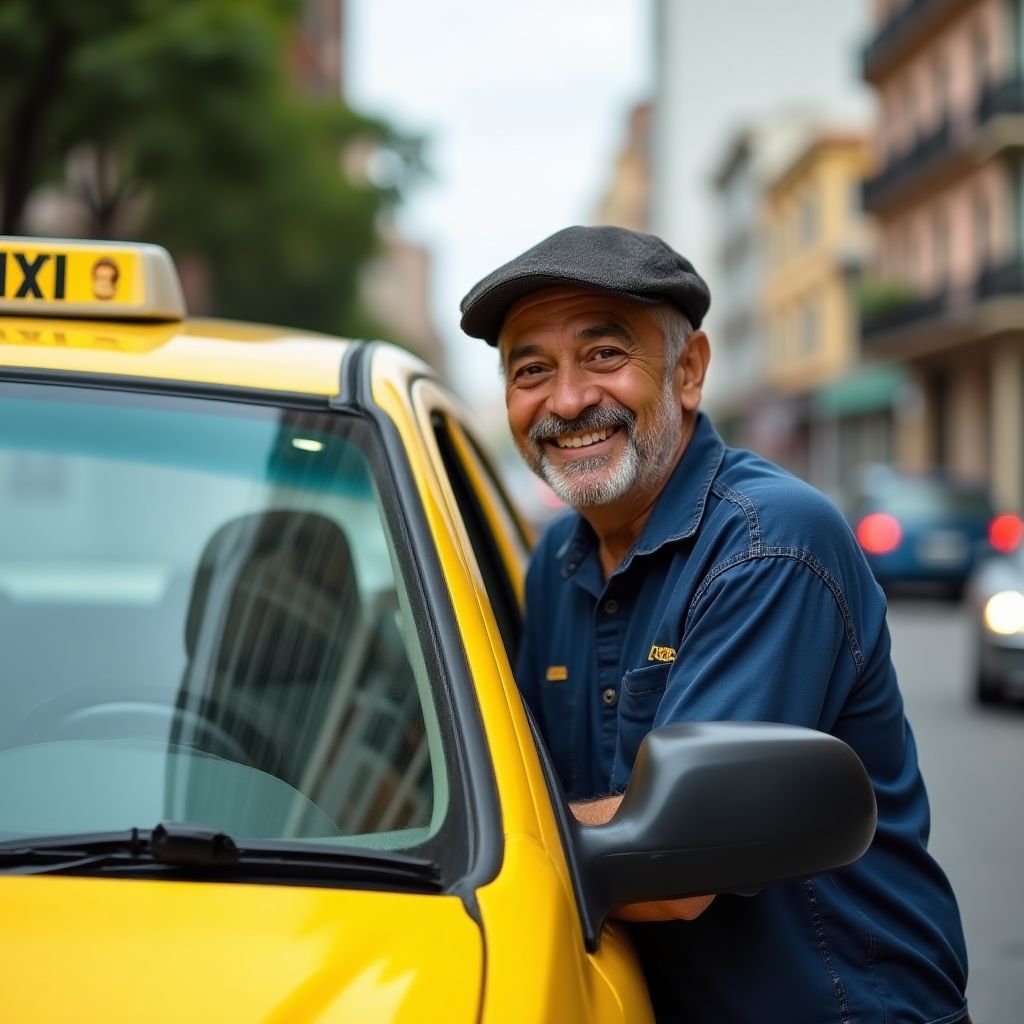 Javier Rodríguez, taxista de Barcelona
